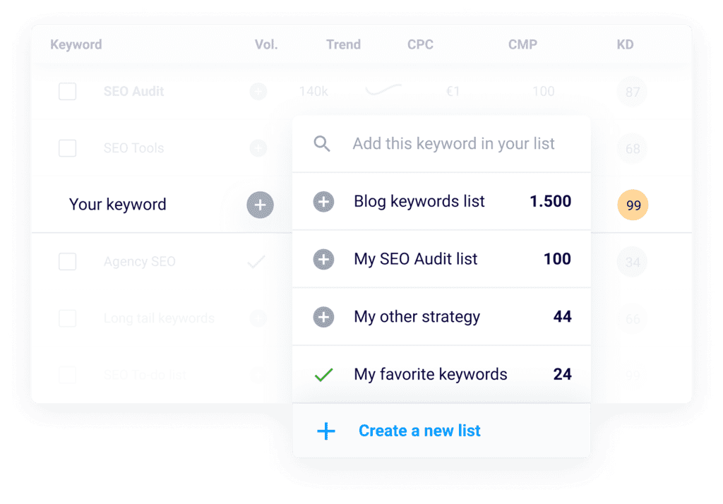 Easily manage your lists