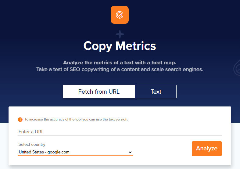 Homepage Copy Metrics
