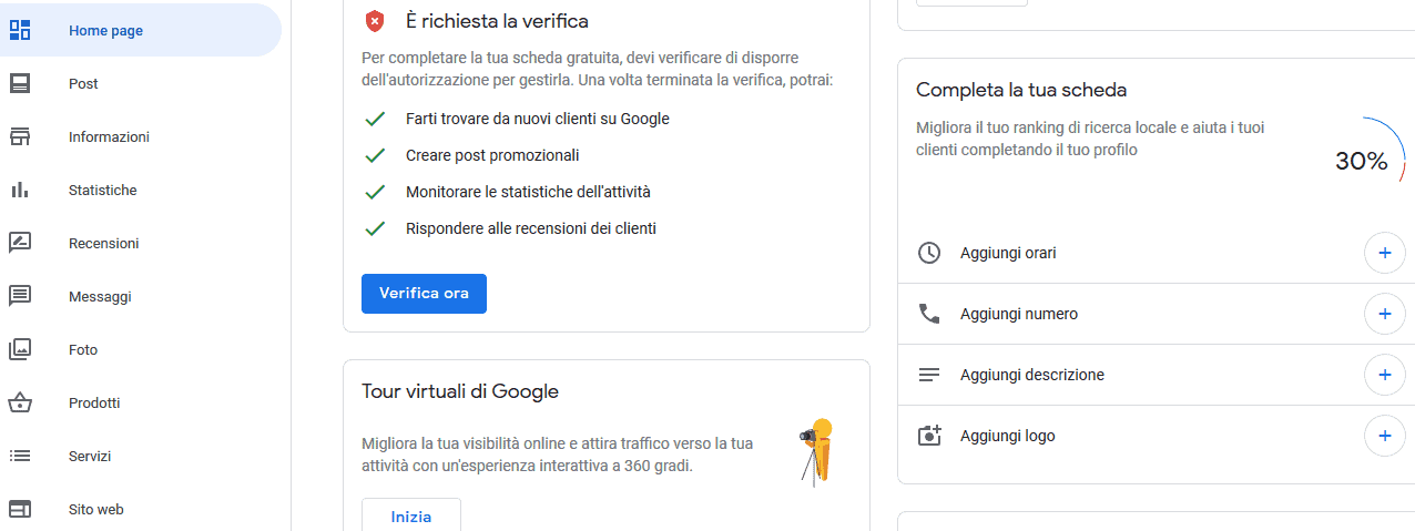 Homepage Google My Business