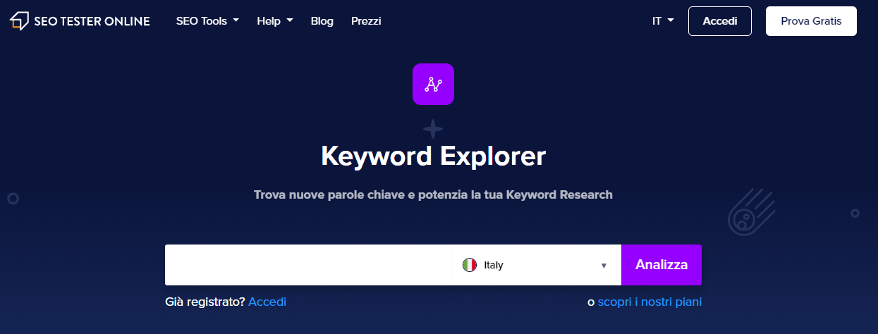 Landing Page Keyword Explorer Tool