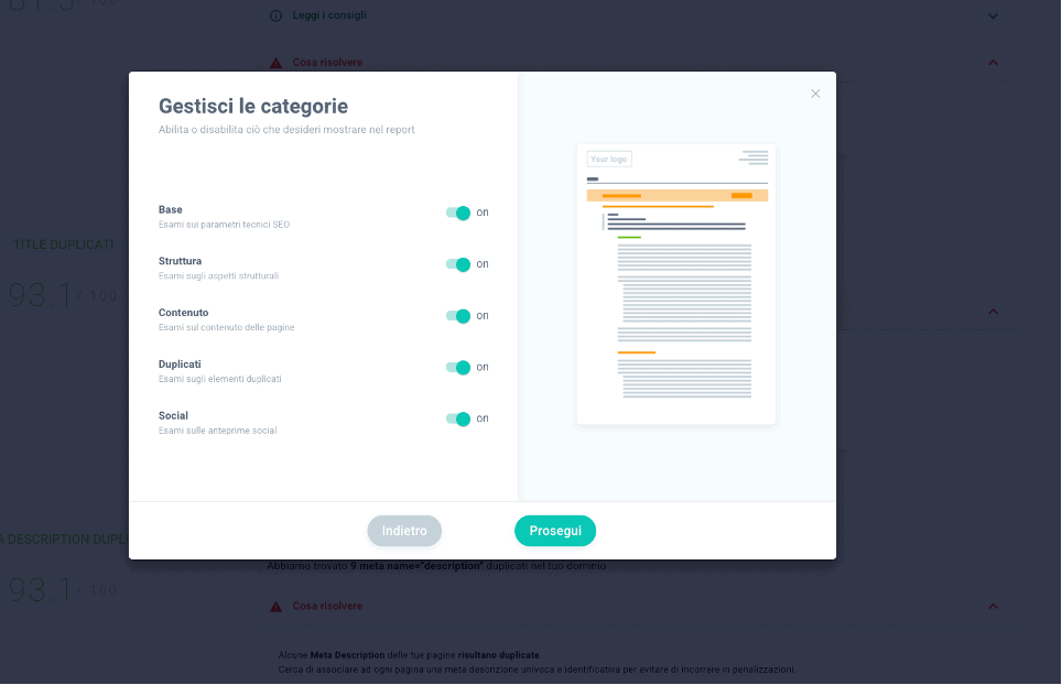 Personalizza il tuo SEO Report con SEO Tester Online