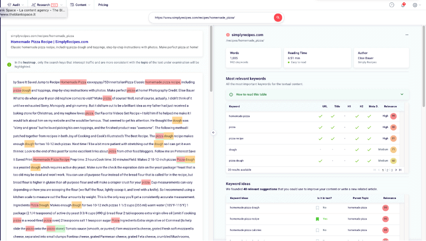 SEO Copy Metrics